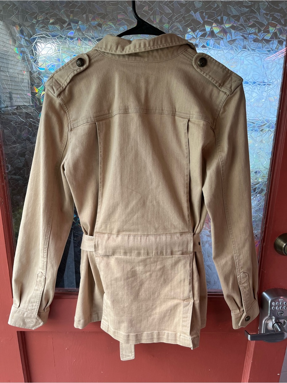 Lauren Ralph Lauren Khaki Utility Jacket with Tie Waist - Picture 2 of 12
